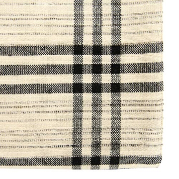 Creative Co-Op Black Plaid Woven Table Runner - Stylish and Durable