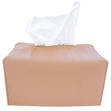 carrotez Tissue Box Cover, [Refined] Modern PU Leather Rectangular Tissue Box Holder - Decorative Ho...