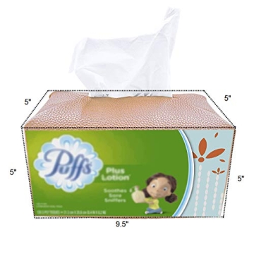 carrotez Tissue Box Cover, [Refined] Modern PU Leather Rectangular Tissue Box Holder - Decorative Holder/Organizer for Bathroom Vanity Countertop, Night Stands, Office Desk 9.5"X5"X5" - Peach Pink