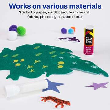 Avery Glue Stic White, 0.26 oz., Washable, Nontoxic, Permanent Adhesive, 2 Glue Sticks (00171)