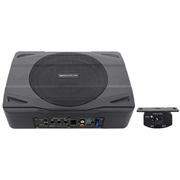 Rockville SS8P 400w Slim Under-Seat Active Subwoofer - Powerful Bass for Cars & Trucks