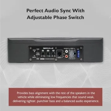 Rockville SS8P 400w Slim Active Subwoofer for Cars Trucks