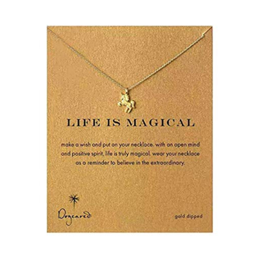 Heyuni Gold Alloy Clavicle Pendant Chain Necklace