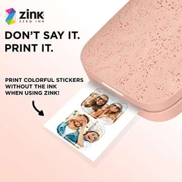 HP Sprocket 2x3” Premium Zink Pre-Cut Sticker Photo Paper, 30 Sheets, Compatible with HP Sprocket Photo Printers
