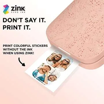 HP Sprocket 2x3” Premium Zink Pre-Cut Sticker Photo Paper, 30 Sheets, Compatible with HP Sprocket Photo Printers