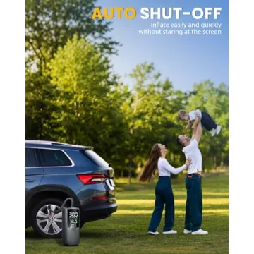 Portable Tire Inflator with LED Light Auto Shut-Off