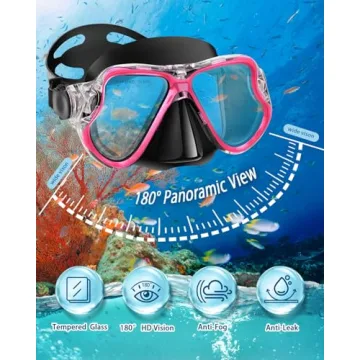 PIYAZI Snorkel Set with Fins, Mask & Dry Top Snorkel