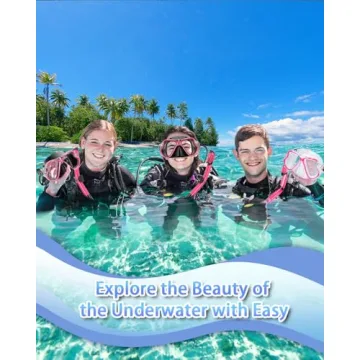 PIYAZI Snorkel Set with Fins, Mask & Dry Top Snorkel