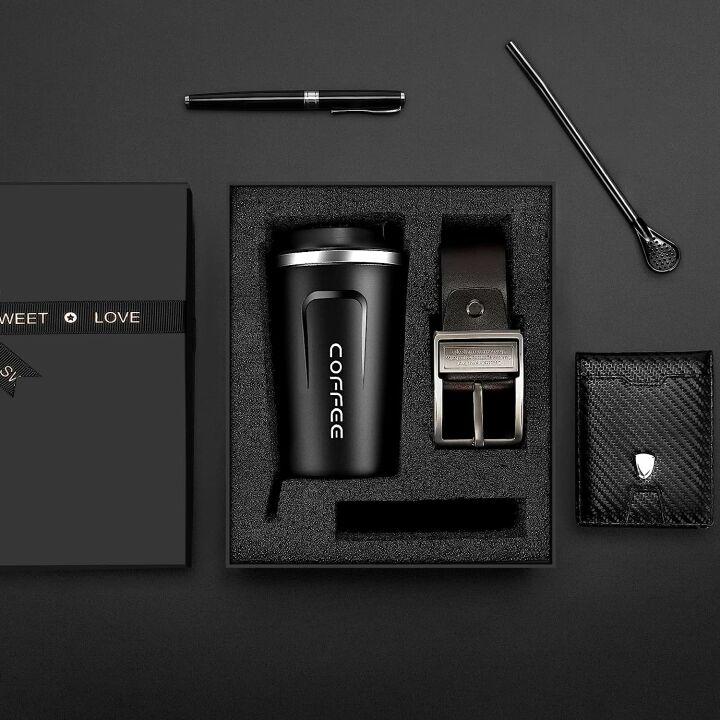 Men's Birthday Gift Set: Mug, Wallet & Belt