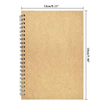 2 Pack College Ruled Notebook, Soft Yellow Cover Spiral Notebook, Memo Notepad Sketchbook, Students ...