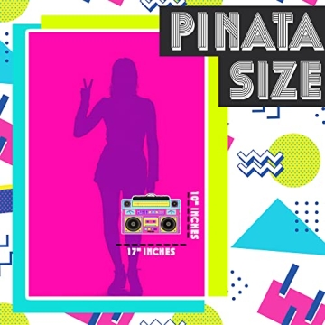 Durable Boombox Piñata Set for Retro Birthday Fun