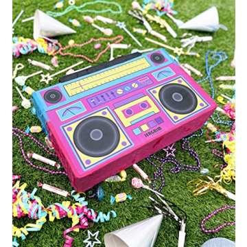Durable Boombox Piñata Set for Retro Birthday Fun