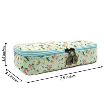 Cute Floral Waterproof Pencil Case for Teen Girls
