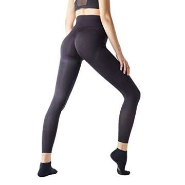 +MD Shapewear for Women Tummy Control Seamless High Waisted Light Compression Footless Tights Leggin...