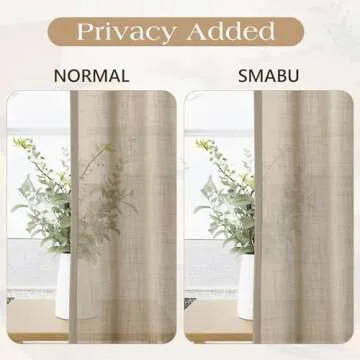 Light Taupe Brown Pinch Pleat Linen Curtains 102 Inches Long with Hooks Back Tab Semi Sheer Light Filtering Pleated Drapes Soft Boho Farmhouse Burlap Window Curtains for Living Room Bedroom 40x102