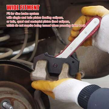 JIFETOR Brake Caliper Press Tool, 360 Degree Swing Ratchet Expander Wrench Car Wheel Piston Spreader...