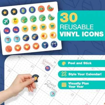 Large Dry Erase Wall Calendar - 25" x 44" - Premium Yearly Whiteboard Planner for Office, Home, and School - Laminated, Erasable, and Reusable