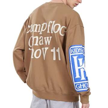 cpfm.xyz Kanye Lucky Me I See Ghosts Hoodie Hip Hop Heavyweight Hooded Khaki