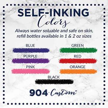 Custom Self-Inking Address Stamp with Laurel Branch Design (Medium, Style 4)