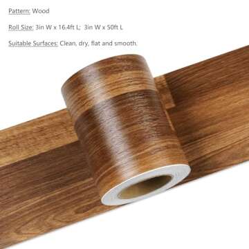 LACHEERY Shiplap Wood Border Wallpaper Peel and Stick Mirror Frame Border Bathroom Mirror Border Pee...