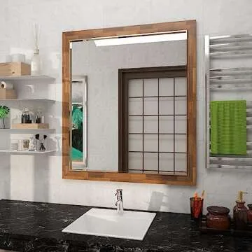 LACHEERY Shiplap Wood Border Wallpaper Peel and Stick Mirror Frame Border Bathroom Mirror Border Peel and Stick Wood Grain Repair Tape Brown Wood Bulletin Board Border Trim Classroom Border 3"x197"