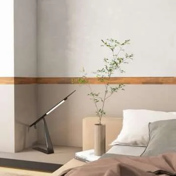 LACHEERY Shiplap Wood Border Wallpaper Peel and Stick Mirror Frame Border Bathroom Mirror Border Peel and Stick Wood Grain Repair Tape Brown Wood Bulletin Board Border Trim Classroom Border 3"x197"