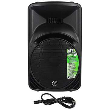 Mackie SRM450V3 SRM450-V3 1000 Watt 12" Powered Active PA Speaker, with DSP Bundle with Rockville RV...
