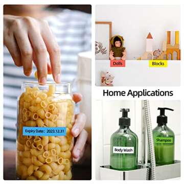 5 Pack Colored Label Tape Compatible with Dymo Letratag Refills, Replacement for Dymo Label Maker Refills 12mm x 4m(1/2" x 13') Plastic Label Refills for Dymo Letratag LT100H LT100T QX50 Label Makers