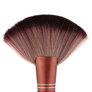 Anself Hair Cutting Neck Duster Brush Professional Barber Badger Brush with Wood Handle