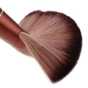 Anself Hair Cutting Neck Duster Brush Professional Barber Badger Brush with Wood Handle