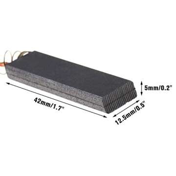 Micro Traders 2pcs Laminated Carbon Brush Replacement Part Compatible with Bosch Siemens Washing Machine Motor 00605694 605694