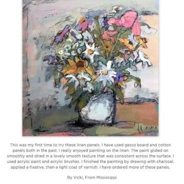 Centurion All-Media Primed Linen Panels - 5x7" 3 Pack - 11oz Universal Primed Canvas Boards for Painting, Mounted on MDF Wood, Non-Warping, Ideal for Artists, Professionals, and Painters