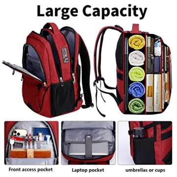 SHRRADOO Anti Theft Laptop Backpack Travel Backpacks with usb Charging Port for Women Men College High School Backpack Computer Bag Fits 16.3 Inch Laptop