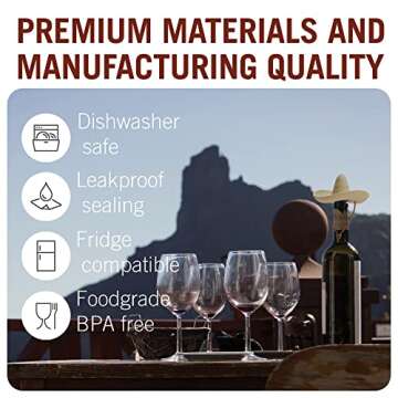 Monkey Business elCorko Silicone Wine Stopper, Bottle Stopper with Sombrero Design, Wine Accessories, Keeps Wine Fresh, Wine Gifts