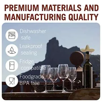 Monkey Business elCorko Silicone Wine Stopper, Bottle Stopper with Sombrero Design, Wine Accessories, Keeps Wine Fresh, Wine Gifts