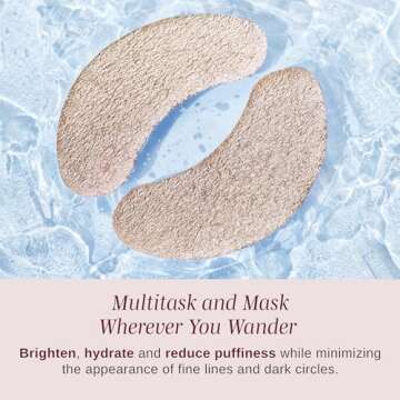 Wander Beauty Baggage Claim - Rose Gold & Gold Foil Under Eye Patches For Dark Circles and Puffiness - Under Eye Mask Depuffs & Firms - Brightening Eye Mask for Under Eye Bags (2 Pack)