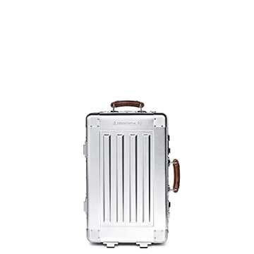Sterling Pacific - 35L Cabin Travel Case - Full Aluminum Carry On Luggage, Italian Leather Handles