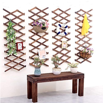 Expandable Wooden Wall Trellis Pack for Plants and Decor