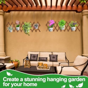 Expandable Wooden Wall Trellis Pack for Plants and Decor