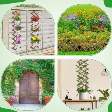 Expandable Wooden Wall Trellis Pack for Plants and Decor