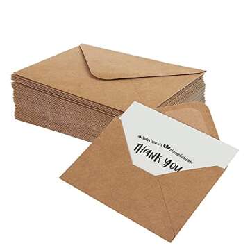 Assorted Thank You Cards - 48 Count with Kraft Envelopes