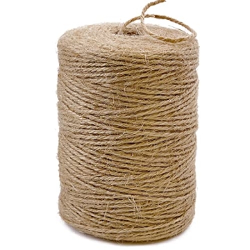 Natural Jute Twine 600 Ft - Ideal for Crafts & Decor