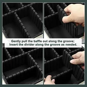 Stylish Marble Makeup Organizer with Adjustable Sections