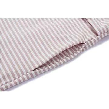 MEROKEETY Womens Summer Sleeveless Striped T Shirt Dress Casual Crew Neck Tie Waist Mini Dresses Pink