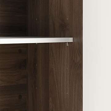 South Shore Kitchen Island, Natural Walnut and White