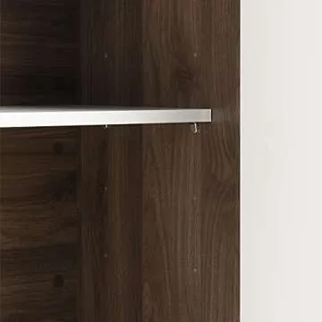 South Shore Kitchen Island, Natural Walnut and White