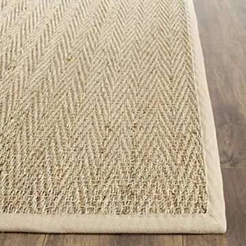 SAFAVIEH Natural Fiber Collection Runner Rug - 2'6" x 6', Natural & Beige, Border Herringbone Seagrass Design, Easy Care, Ideal for High Traffic Areas in Living Room, Bedroom (NF115A)