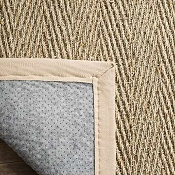 SAFAVIEH Natural Fiber Collection Runner Rug - 2'6" x 6', Natural & Beige, Border Herringbone Seagrass Design, Easy Care, Ideal for High Traffic Areas in Living Room, Bedroom (NF115A)