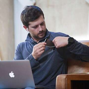 SCOTTeVEST SJ Qzip Pullover for Men - 3 Hidden Pockets - Lightweight Moisture Wicking Quarter-Zip for Travel & More (Black, XXL)