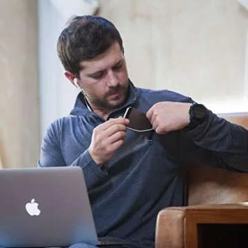 SCOTTeVEST SJ Qzip Pullover for Men - 3 Hidden Pockets - Lightweight Moisture Wicking Quarter-Zip for Travel & More (Black, XXL)